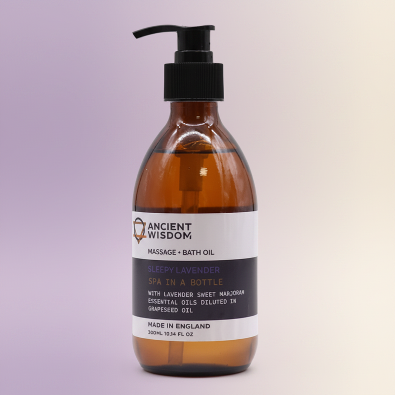Massage & Bath Oil — Gradient Background
