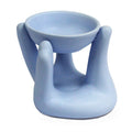 Open Hands Oil Burner – Blue – blue oil burner, main product view