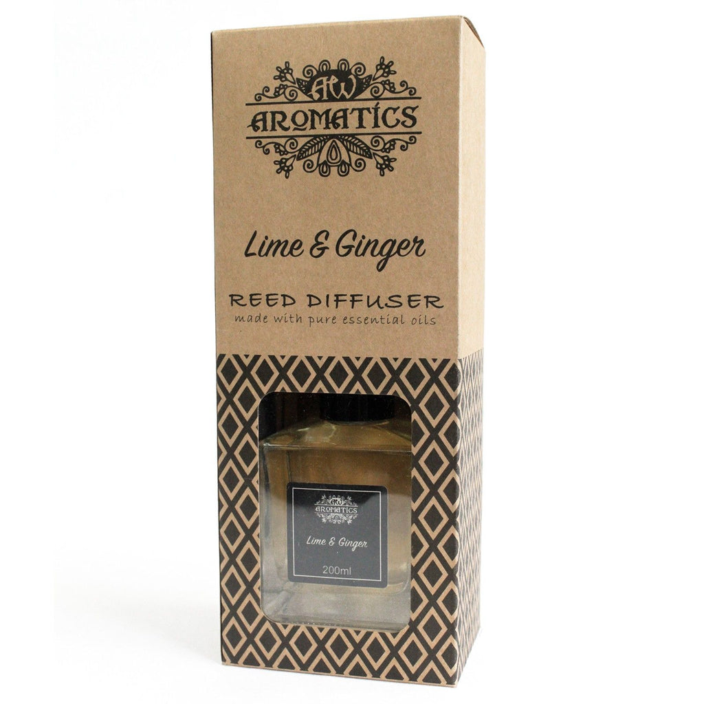 200ml Lime & Ginger Essential Oil Reed Diffuser – reed diffuser, alternate product view 2
