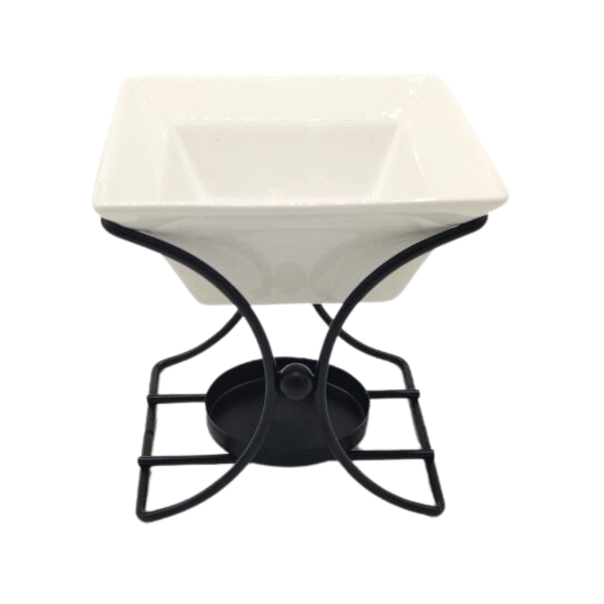 Ceramic & Metal Square Stand – Oil Burner – oil burner, main product view