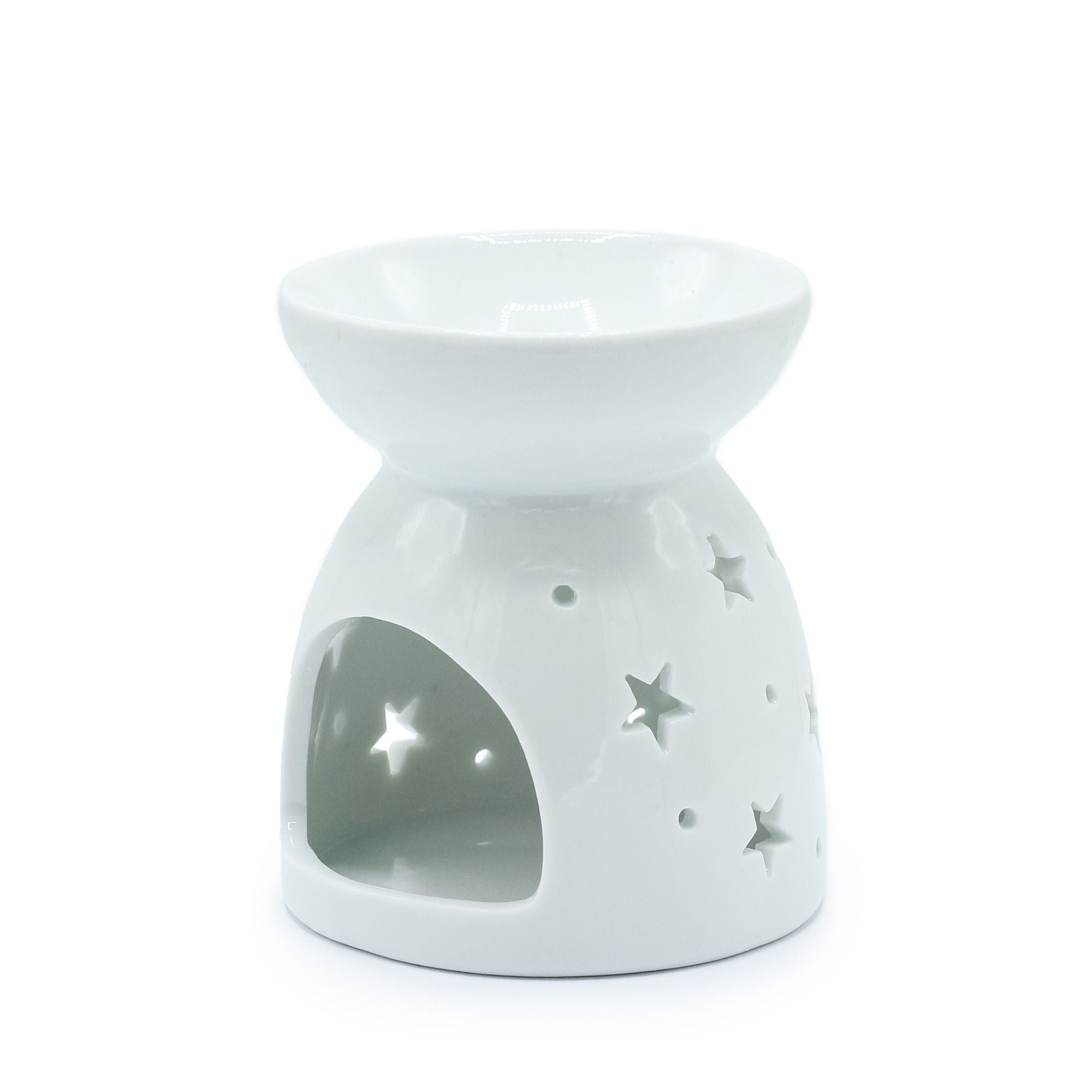 Oil Burner Angel Cut Out – White – white oil burner, main product view