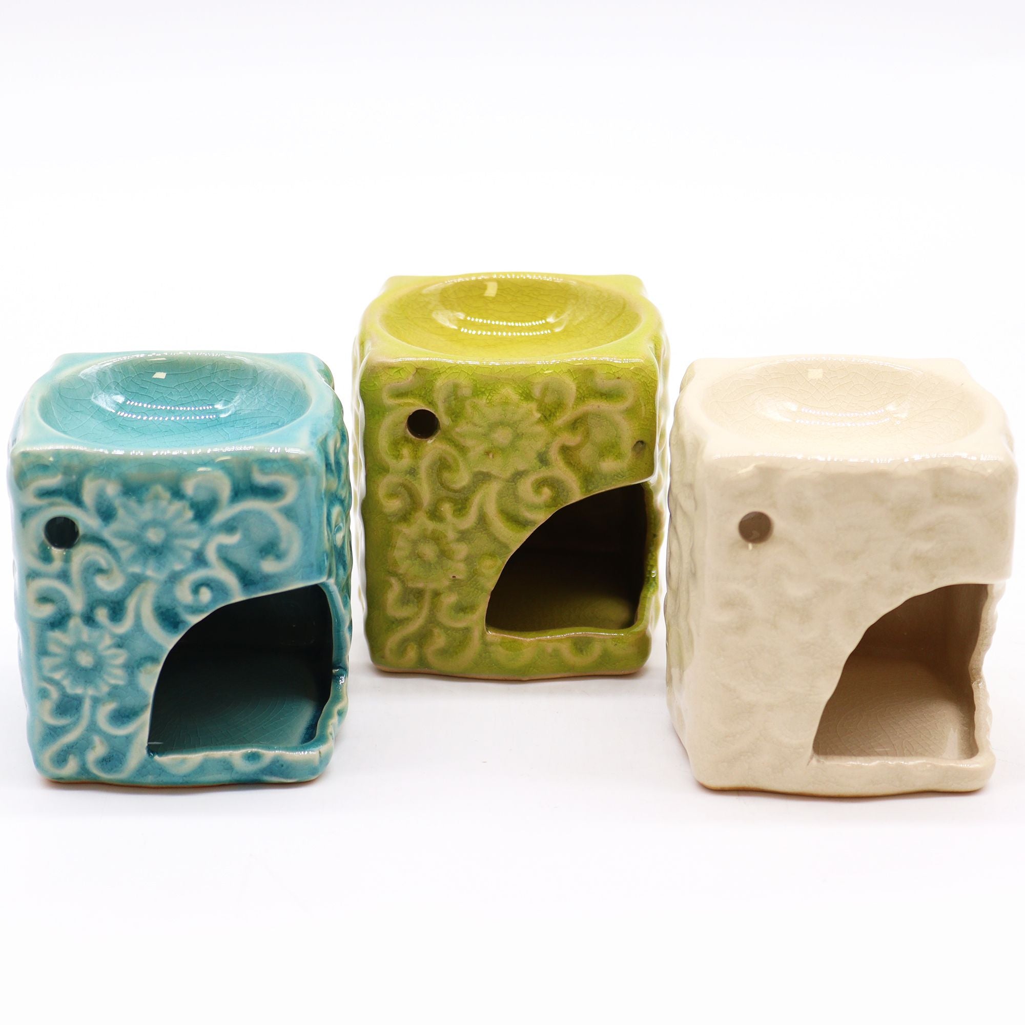 Classic Small Square Floral Fragrance Oil Burner – gallery image 4