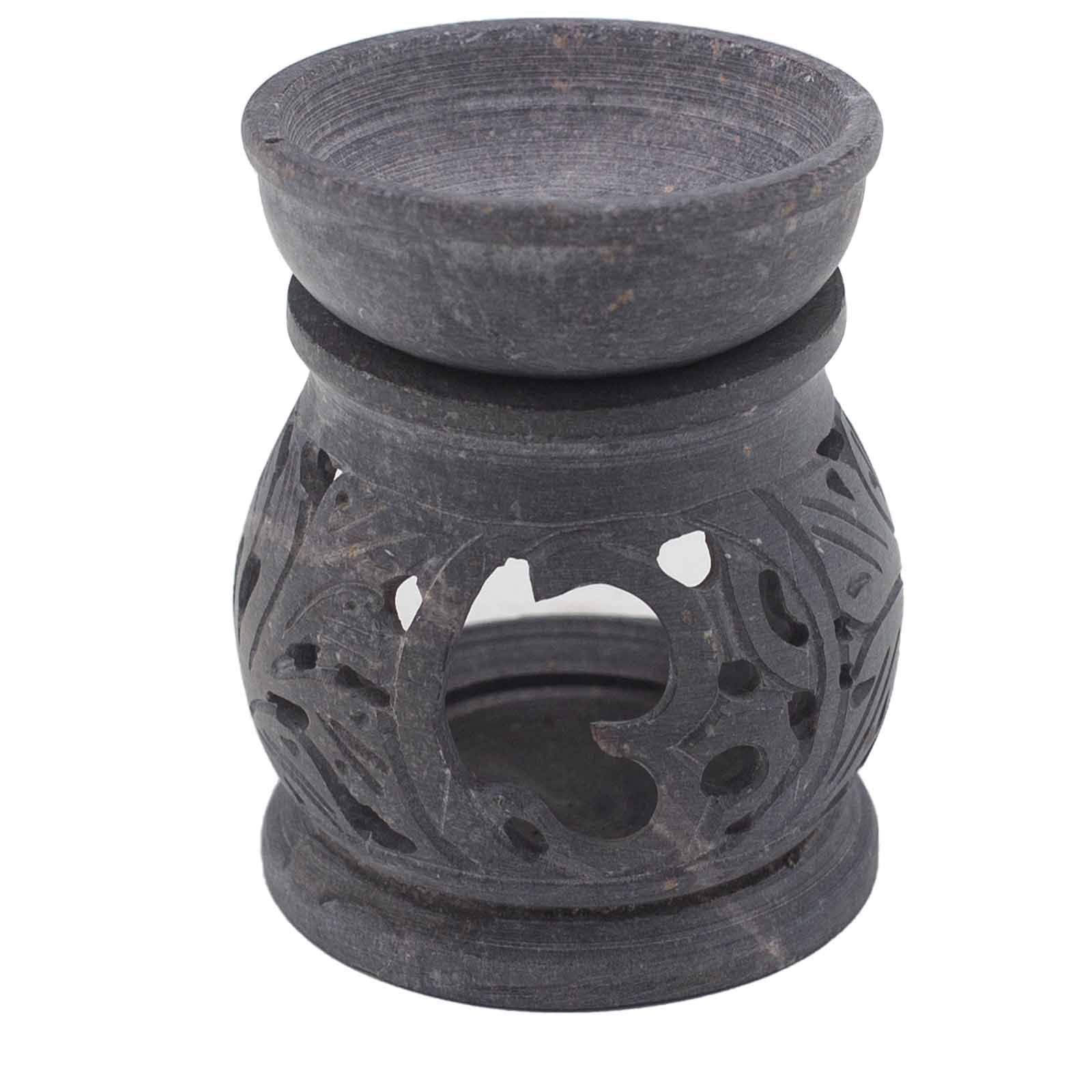 Small Soapstone Oil Burner 8cm – Om – oil burner, main product view