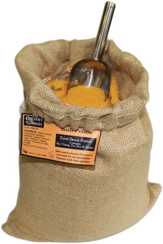 Total Detox Potion 7kg Hessian Sack – Bath Salts – bath salts, alternate product view 2