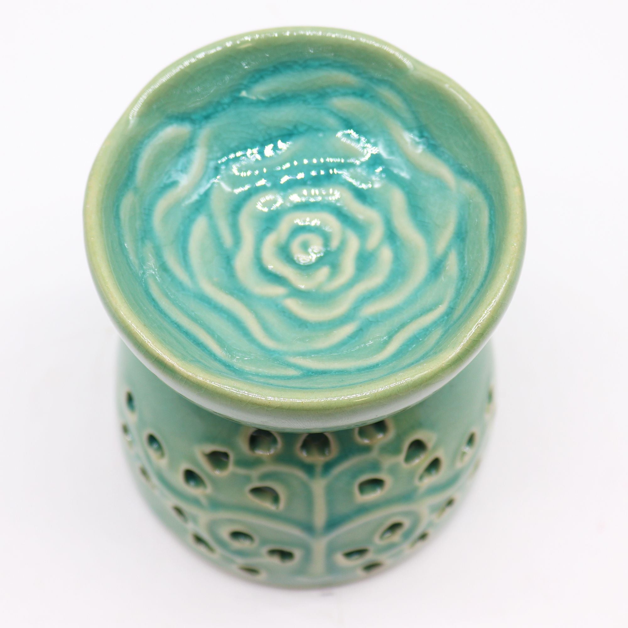 Tree of Life Oil Burner – Blue – blue oil burner, alternate product view 6