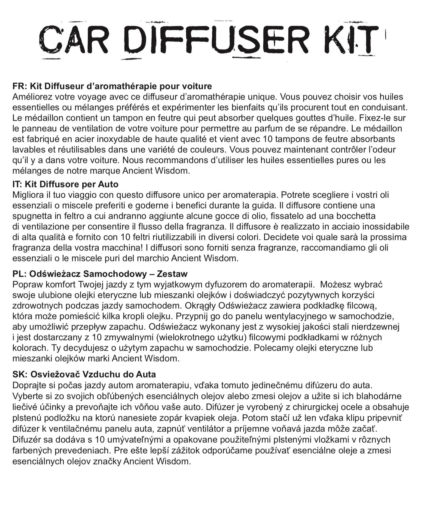 Car Diffuser Kit – Auto Wheel – 30mm – car diffuser, alternate product view 5