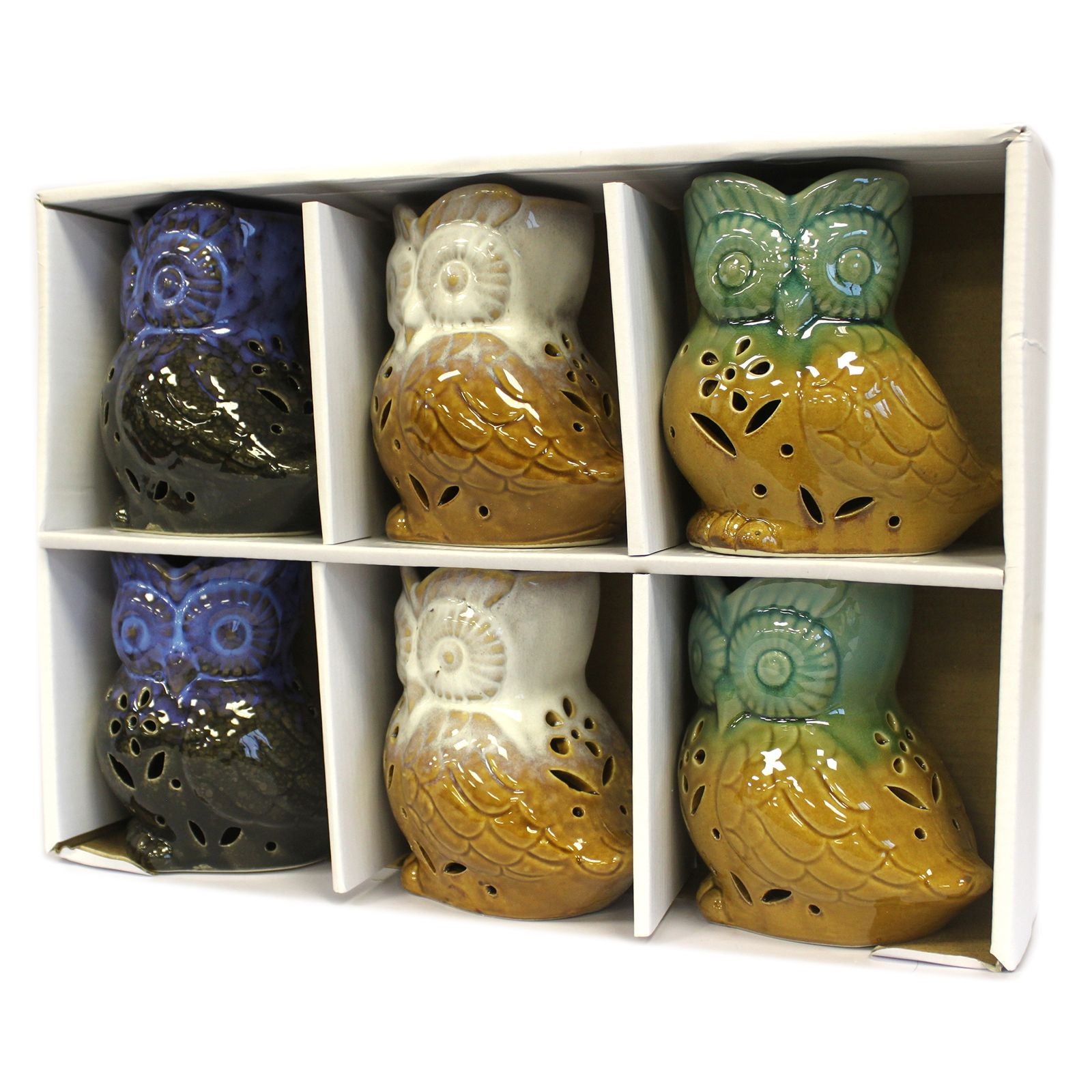 Classic Rustic Oil Burner – Owl Side – on (assorted) – oil burner, alternate product view 4