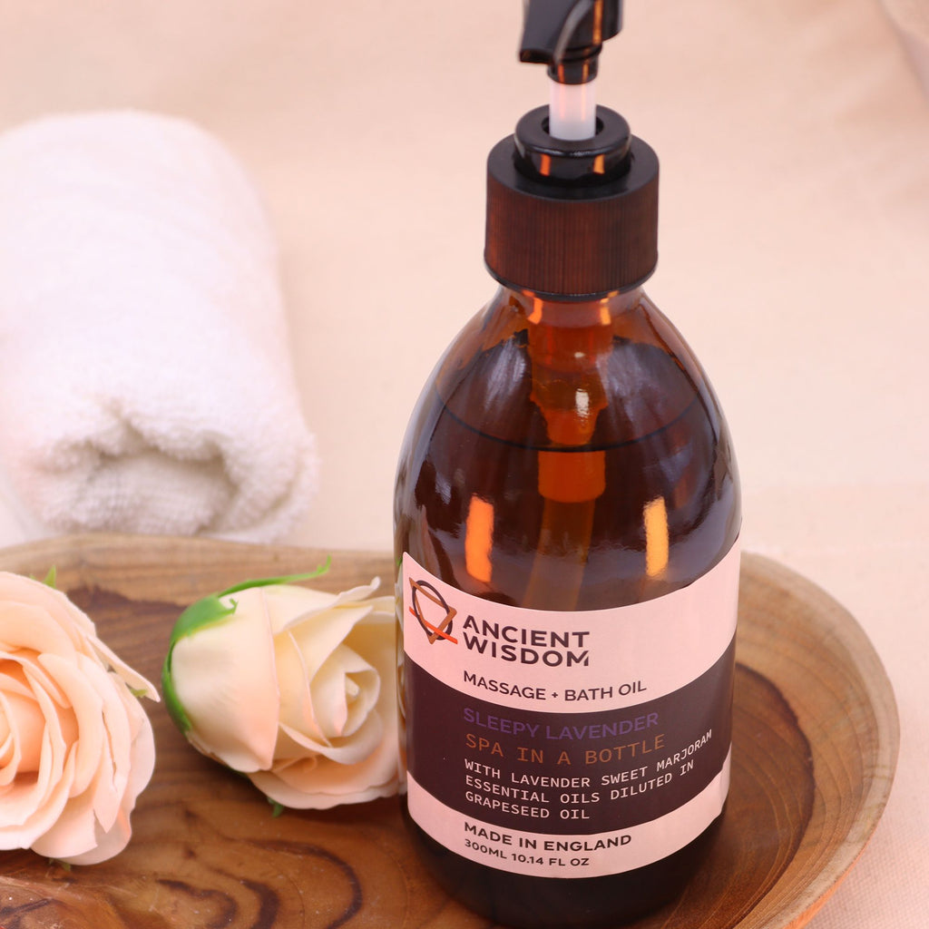 Sleepy Lavender Aromatherapy Massage & Bath Body Oil 300ml – gallery image 3