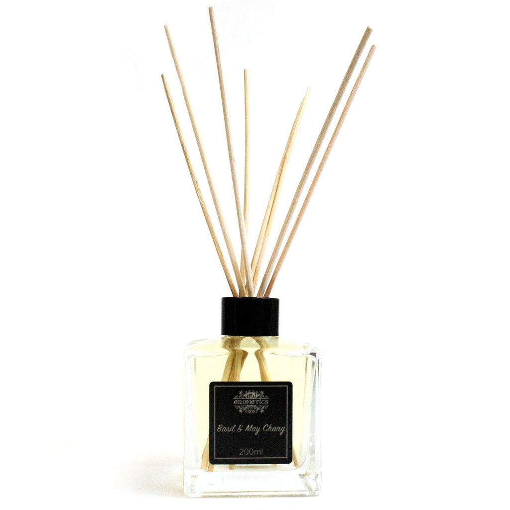 200ml Basil & Maychang Essential Oil Reed Diffuser – reed diffuser, alternate product view 3