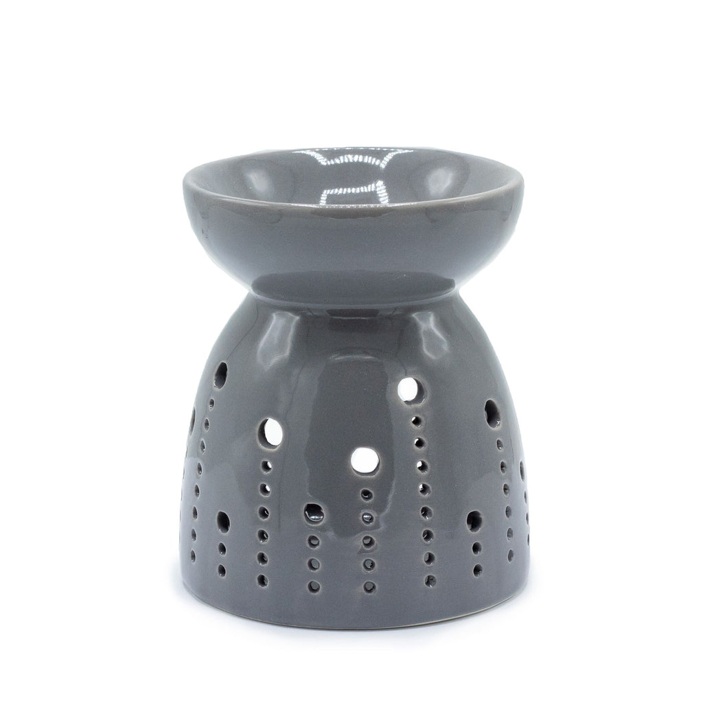 Classic Oil Burner – Bubbles Cutout – Grey – grey oil burner, alternate product view 2