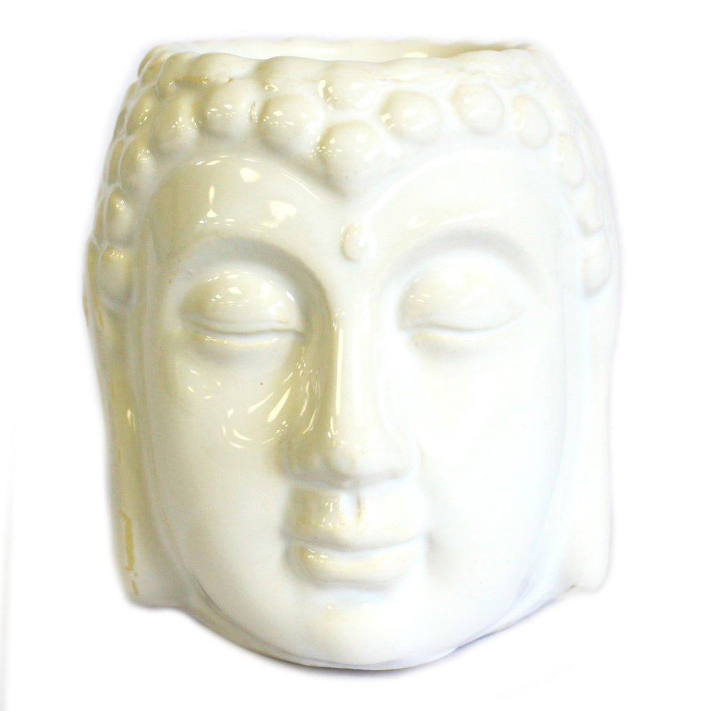 Buddha Oil Burner – White – white oil burner, alternate product view 2