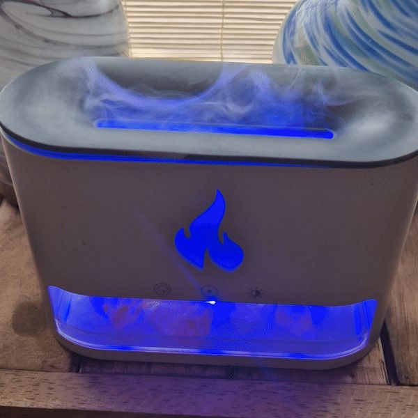 White Blaze Himalayan Salt Flame Effect Home Fragrance Diffuser – gallery image 5