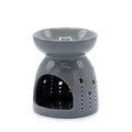 Classic Oil Burner – Bubbles Cutout – Grey – grey oil burner, main product view