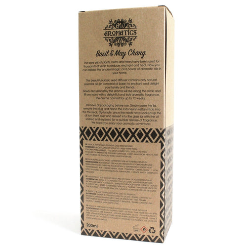 200ml Basil & Maychang Essential Oil Reed Diffuser – reed diffuser, main product view