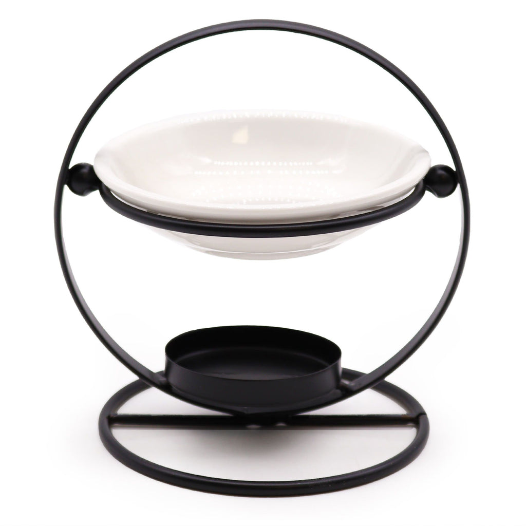 Ceramic & Metal Round Stand – Oil Burner – oil burner, main product view
