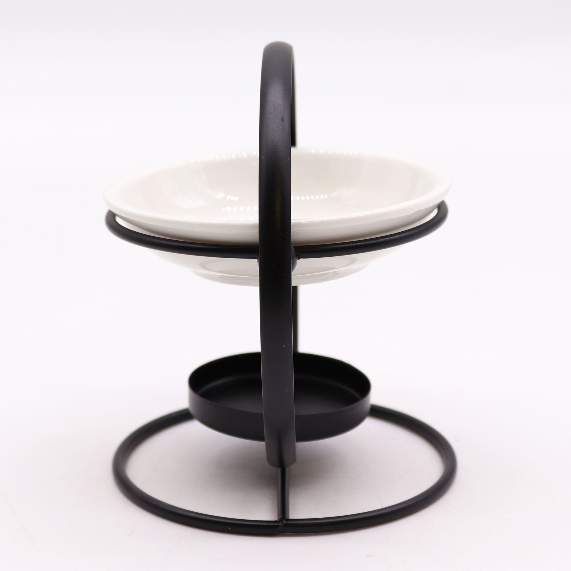 Ceramic & Metal Round Stand – Oil Burner – oil burner, alternate product view 2