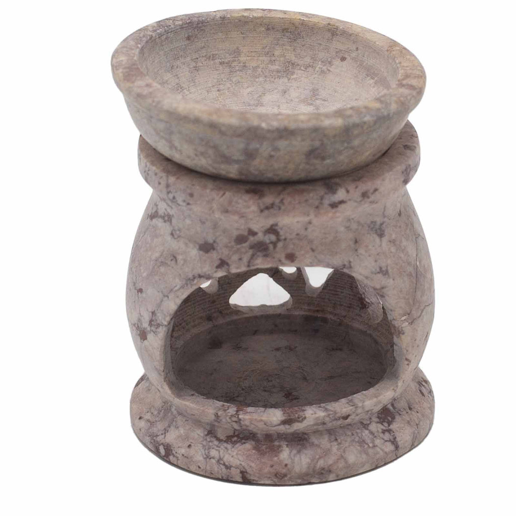 Small Soapstone Oil Burner 8cm – Three Moon Pentagon – oil burner, alternate product view 3
