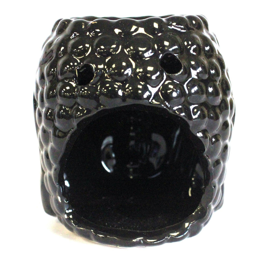 Buddha Oil Burner – Black – black oil burner, main product view