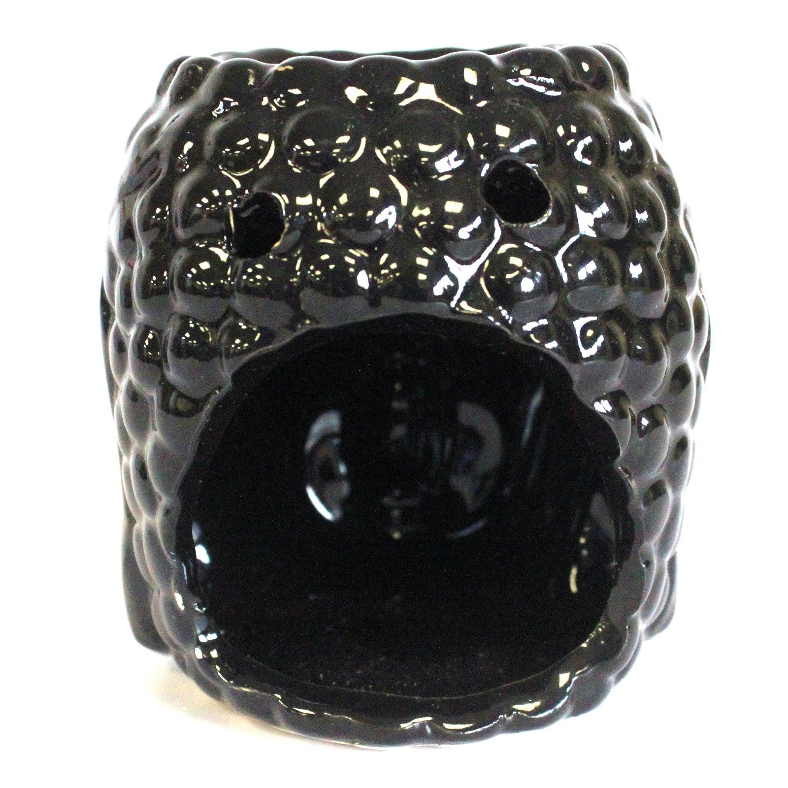 Buddha Oil Burner – Black – black oil burner, main product view
