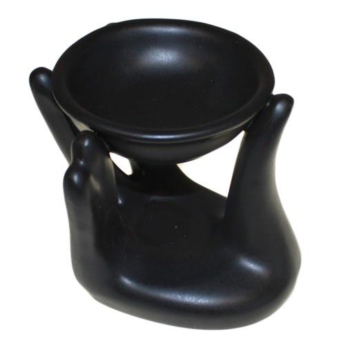 Helping Hand Oil Burner – Black – black oil burner, main product view