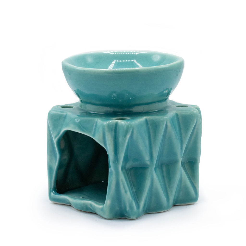Oil Burner Geometric – Blue – blue oil burner, alternate product view 2