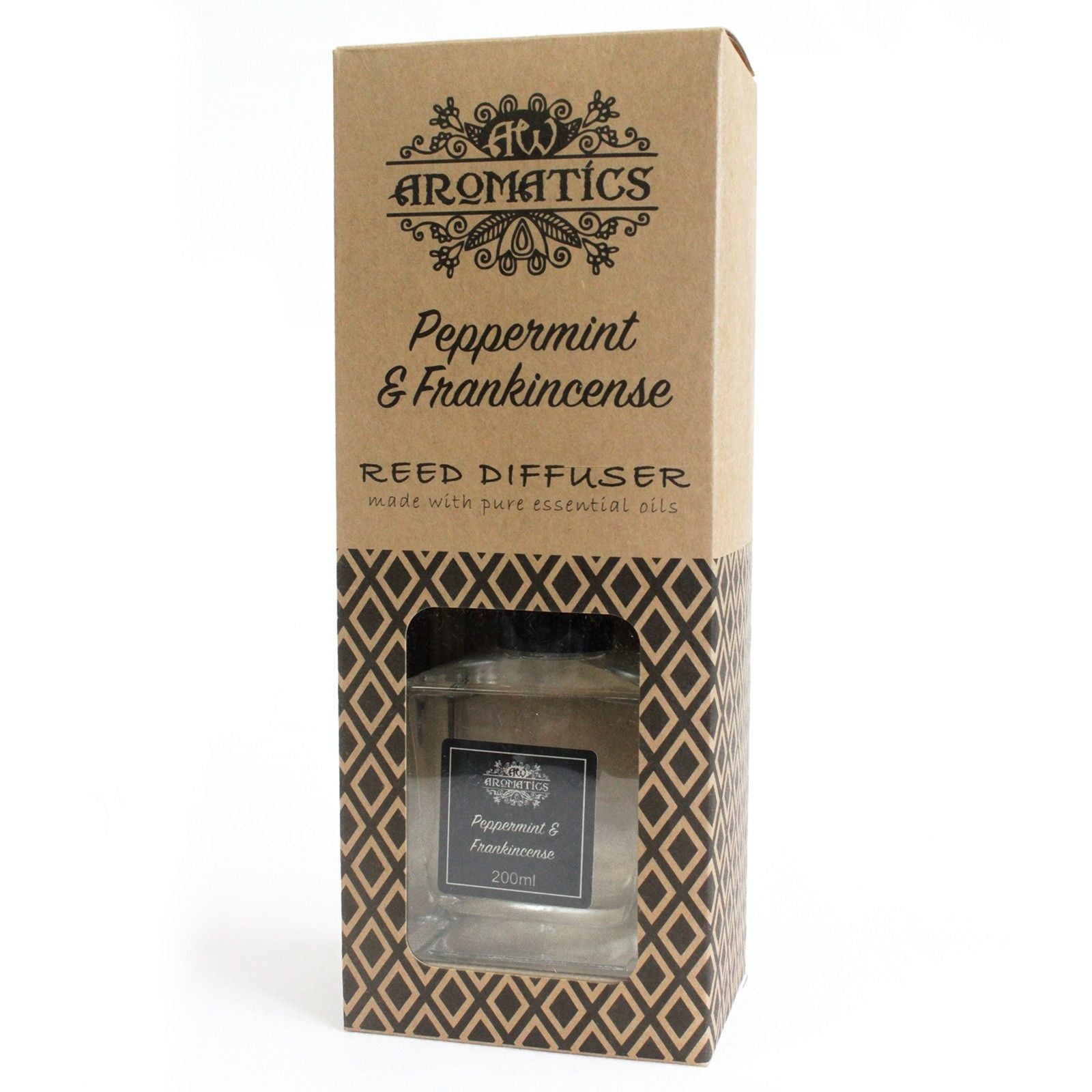 200ml Peppermint & Frankincense Essential Oil Reed Diffuser – reed diffuser, main product view