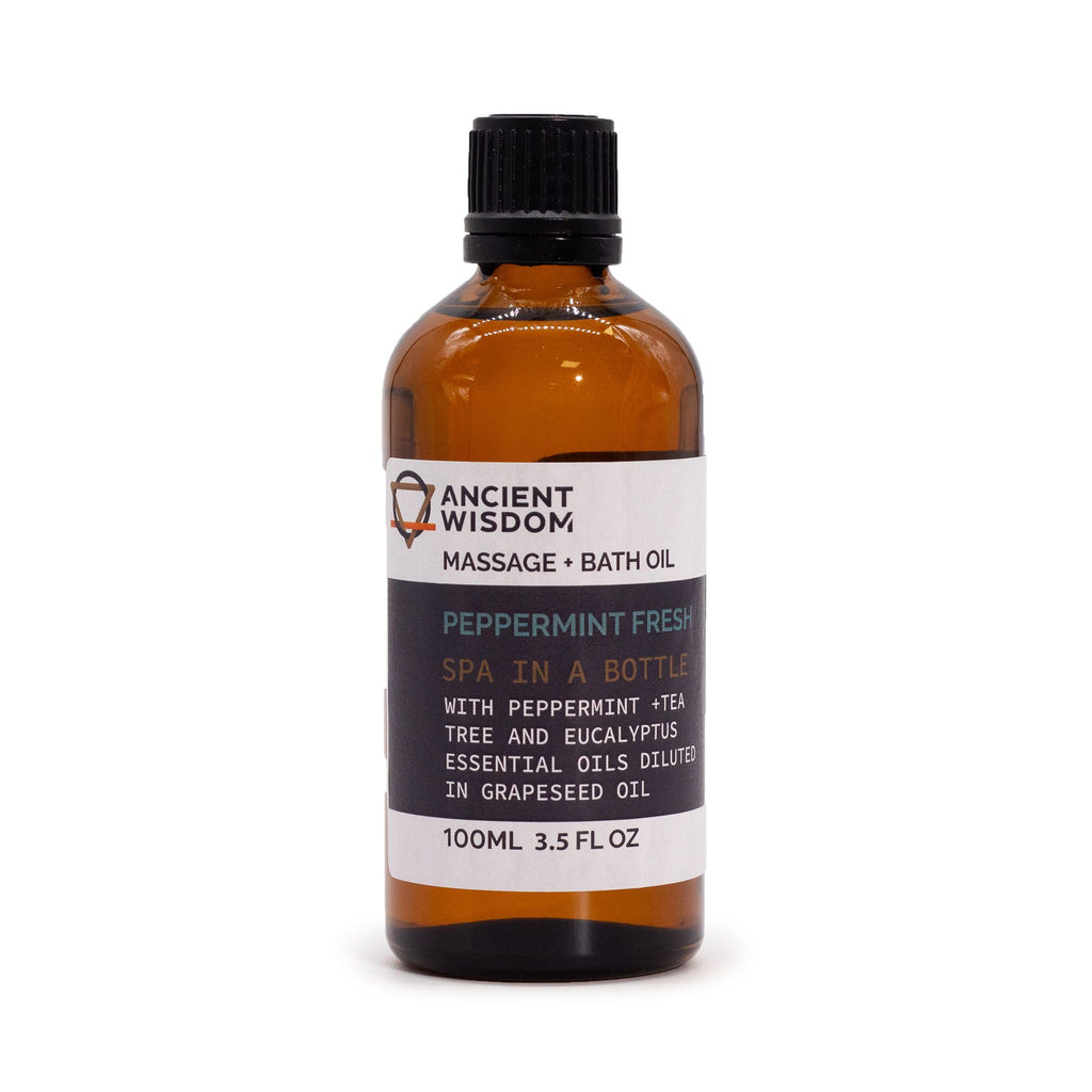 Peppermint Fresh Massage & Bath Body Oil 100ml – product image