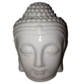Buddah Head Oil Burner – White – white oil burner, main product view
