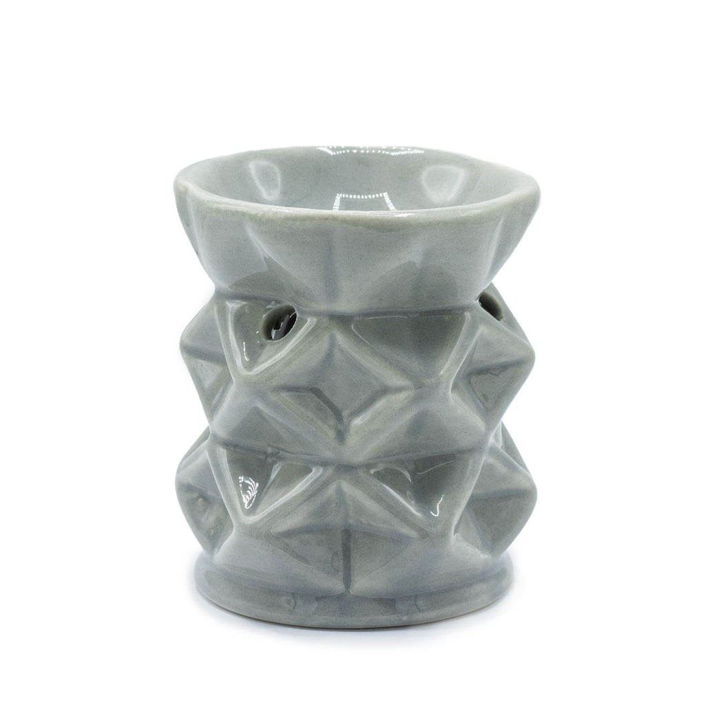 Oil Burner Geometric – Grey – grey oil burner, main product view
