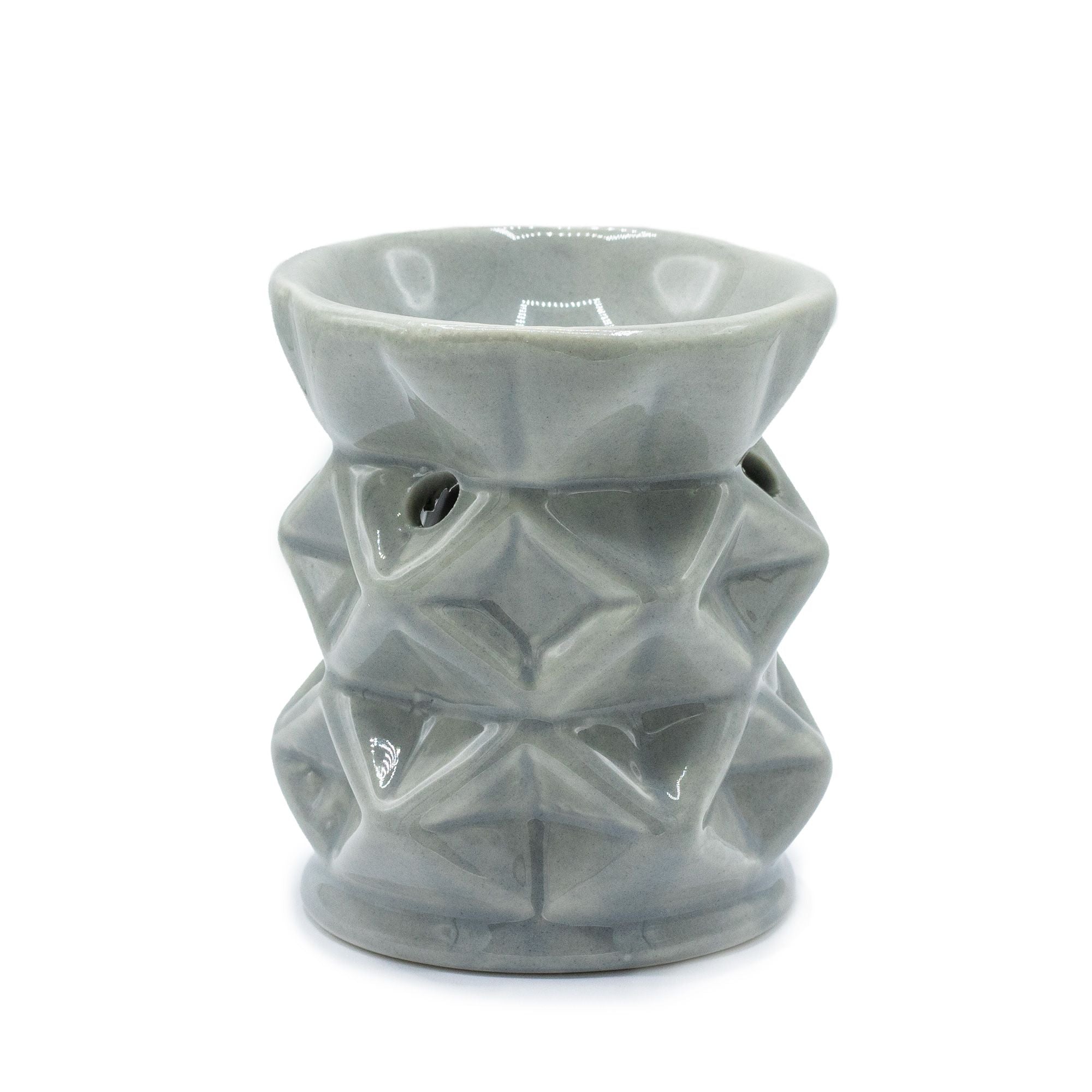 Oil Burner Geometric – Grey – grey oil burner, main product view