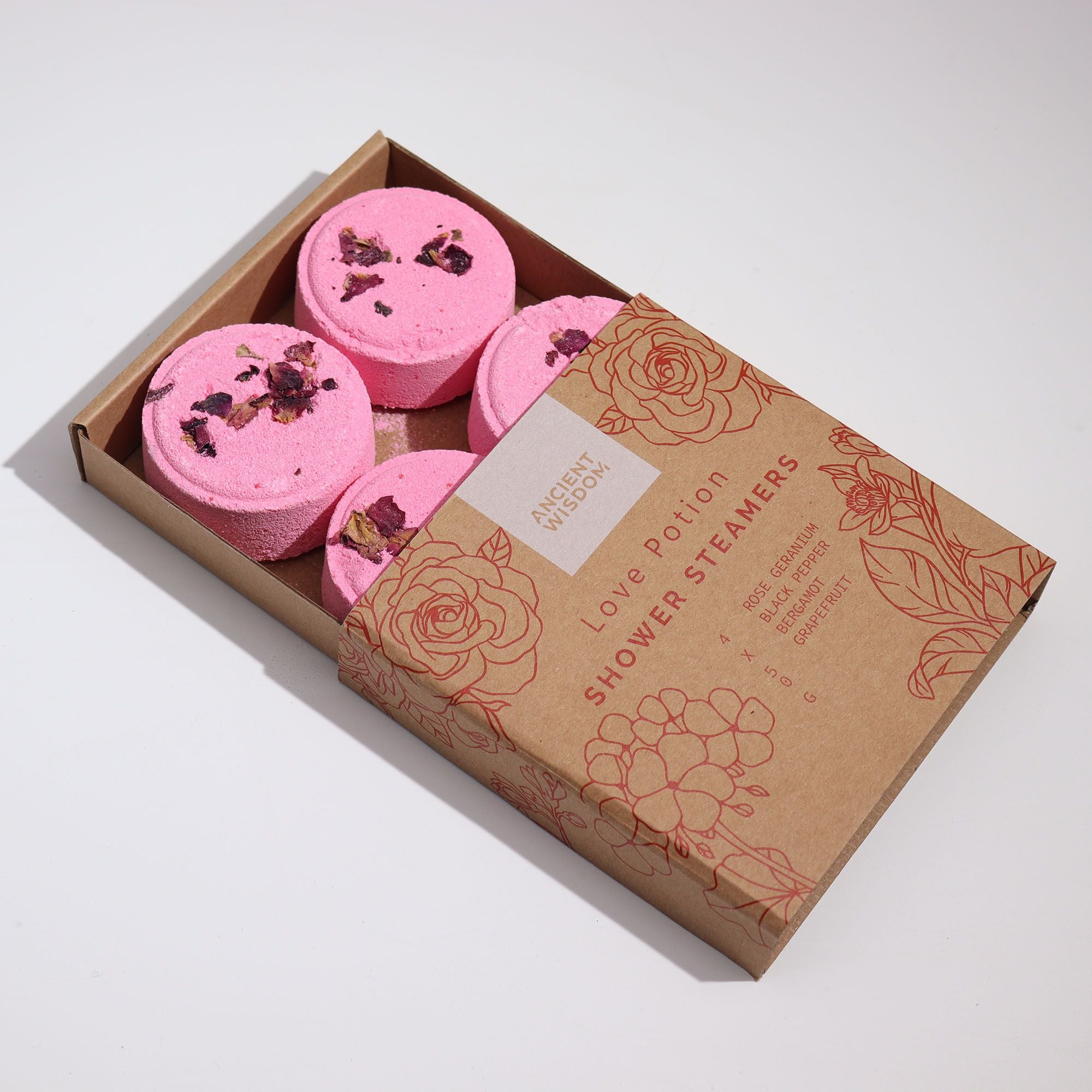 Zen Shower Steamers – Therapy Wellness Gift Set – Love Potion – shower steamers, alternate product view 3