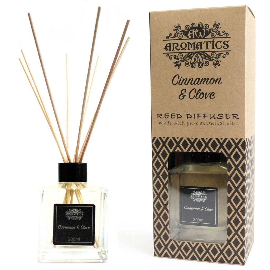 200ml Cinnamon & Clove Essential Oil Reed Diffuser – reed diffuser, main product view