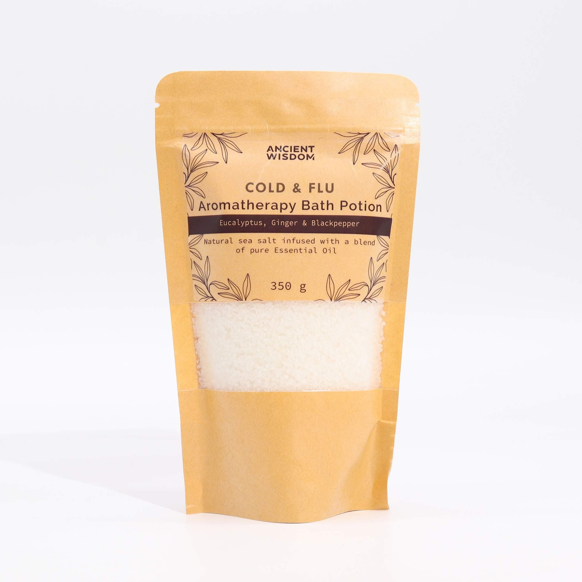 Aromatherapy Bath Potion in Kraft Bag 350g – Breathe Easy – Bath Salts – bath salts, main product view