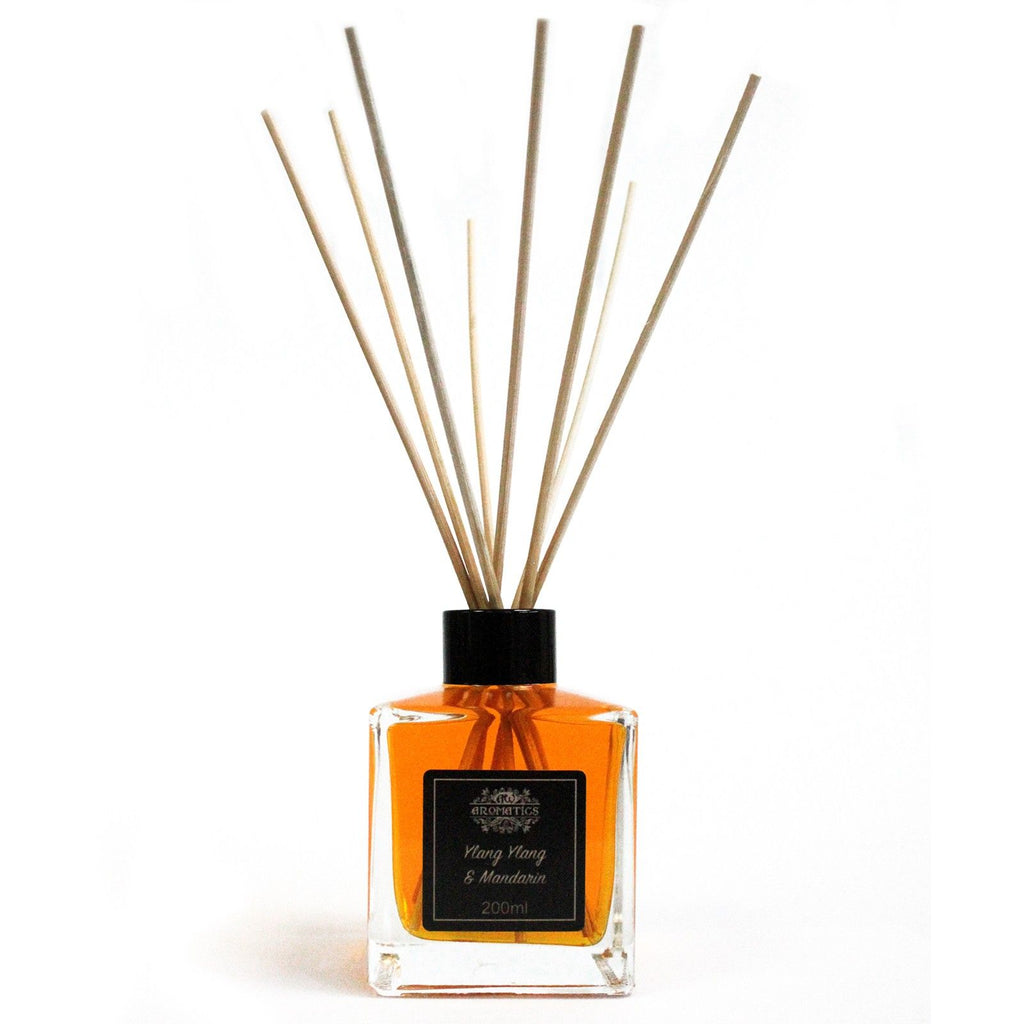 200ml Ylang Ylang & Mandarin Essential Oil Reed Diffuser – reed diffuser, alternate product view 6