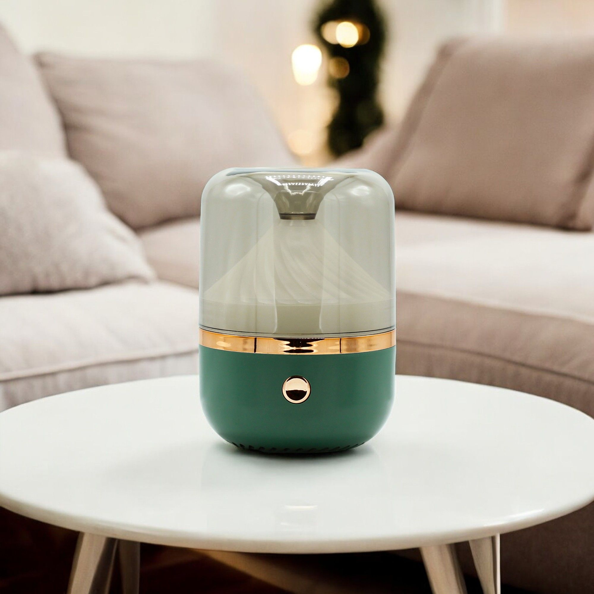 Urban Aroma Diffuser Green & Bronze – USB – Colour Change – green aroma diffuser, alternate product view 2