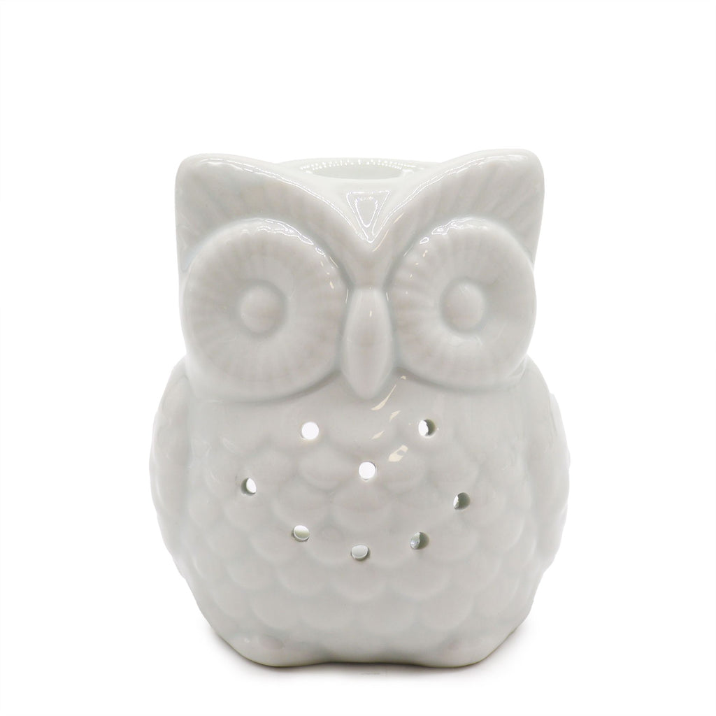 Classic White Oil Burner – Tall Owl – white oil burner, main product view