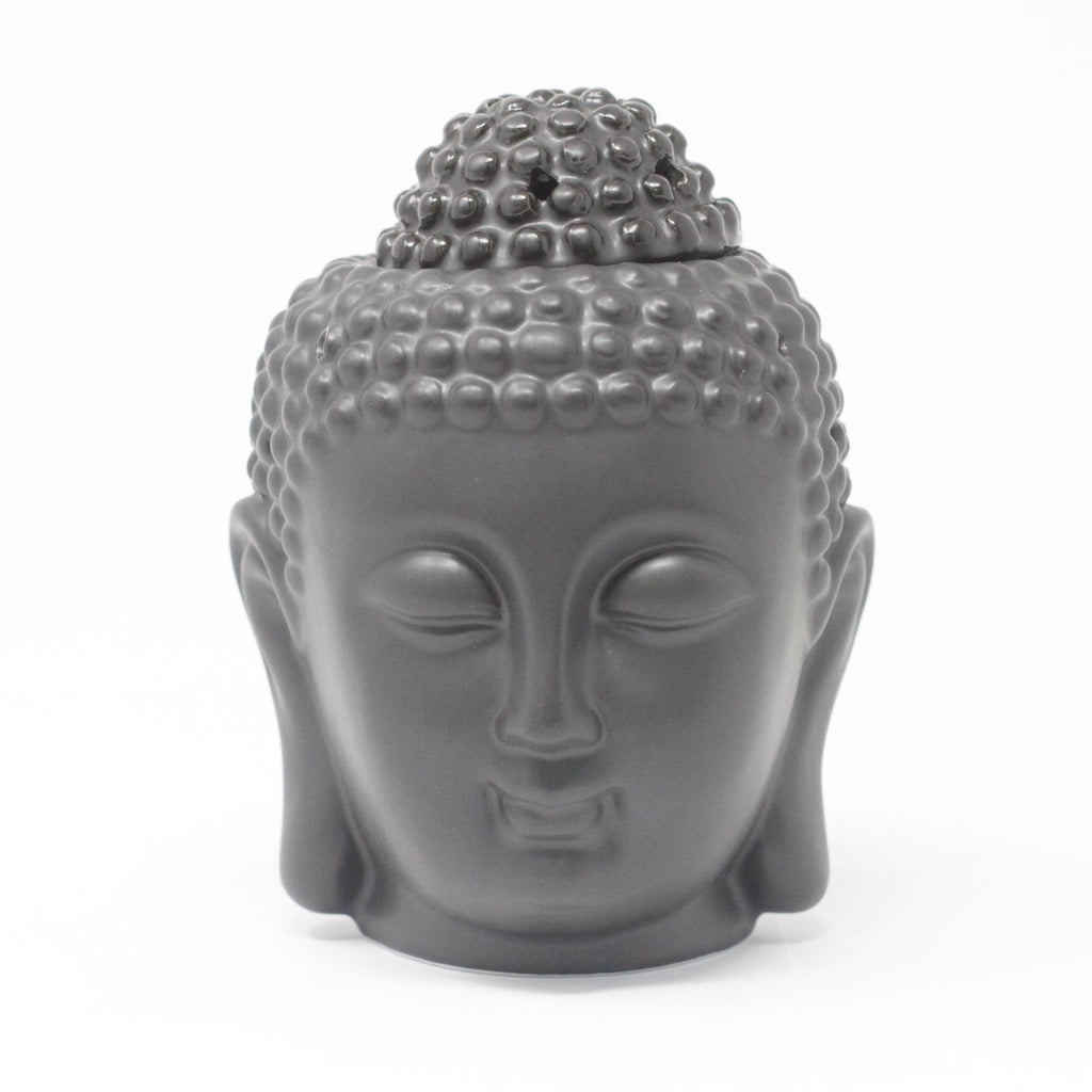 Buddah Head Oil Burner – Dark Brown – brown oil burner, alternate product view 2