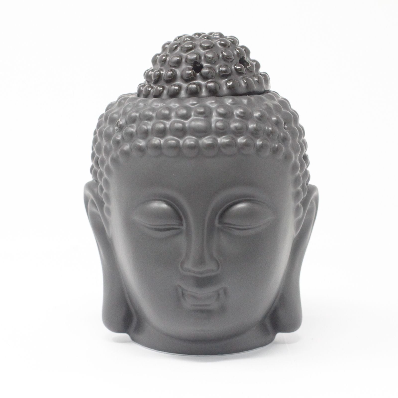 Buddah Head Oil Burner – Dark Brown – brown oil burner, alternate product view 2