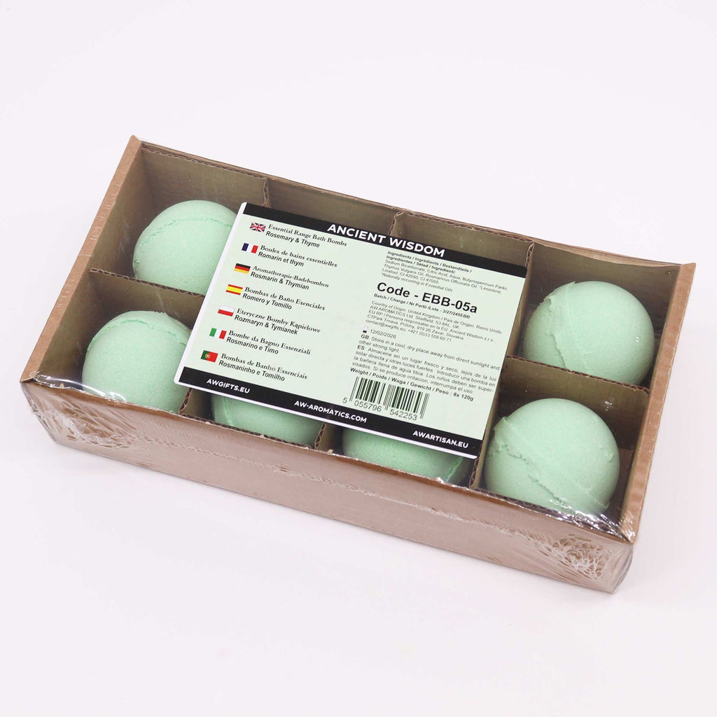 Essential Oil Bath Bomb – Rosemary & Thyme – bath bomb, main product view