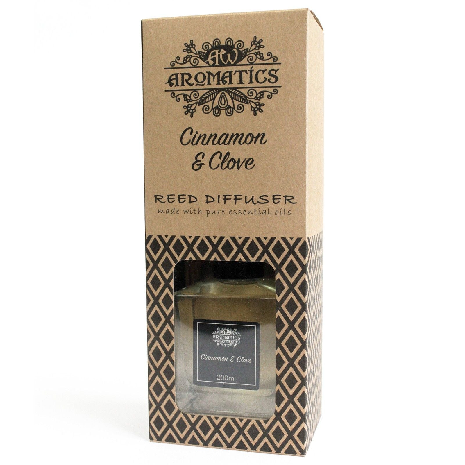 200ml Cinnamon & Clove Essential Oil Reed Diffuser – reed diffuser, alternate product view 2