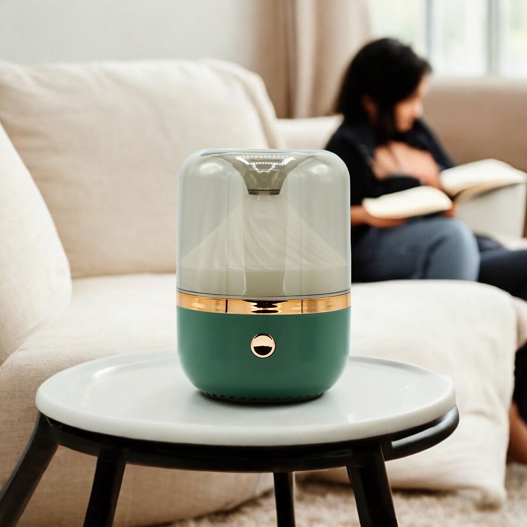 Urban Aroma Diffuser Green & Bronze – USB – Colour Change – green aroma diffuser, main product view