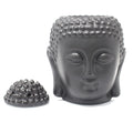 Buddah Head Oil Burner – Dark Brown – brown oil burner, main product view
