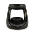 Ceramic Zen Oil Burner – Small Classic – Matt Black – black oil burner, main product view