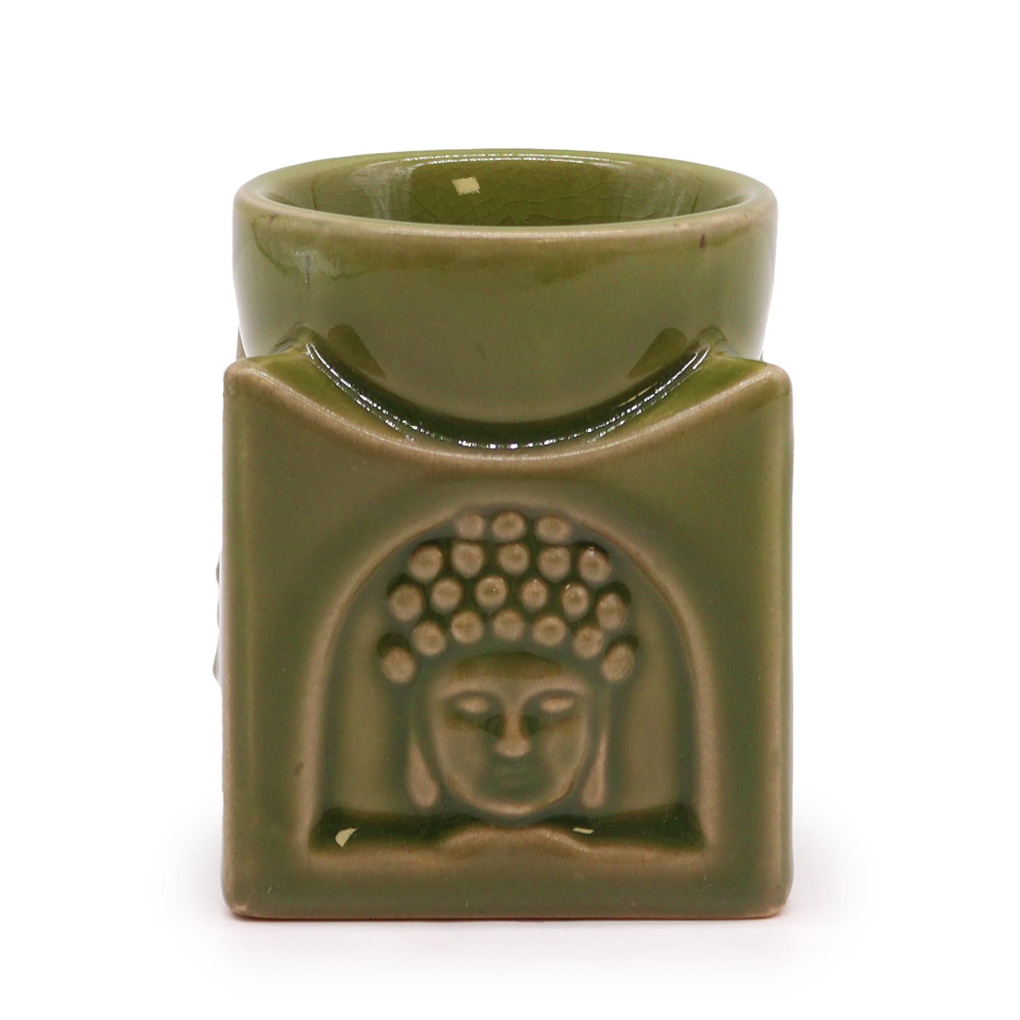 Square Buddha Burner – Light Jade – Oil Burner – oil burner, alternate product view 3