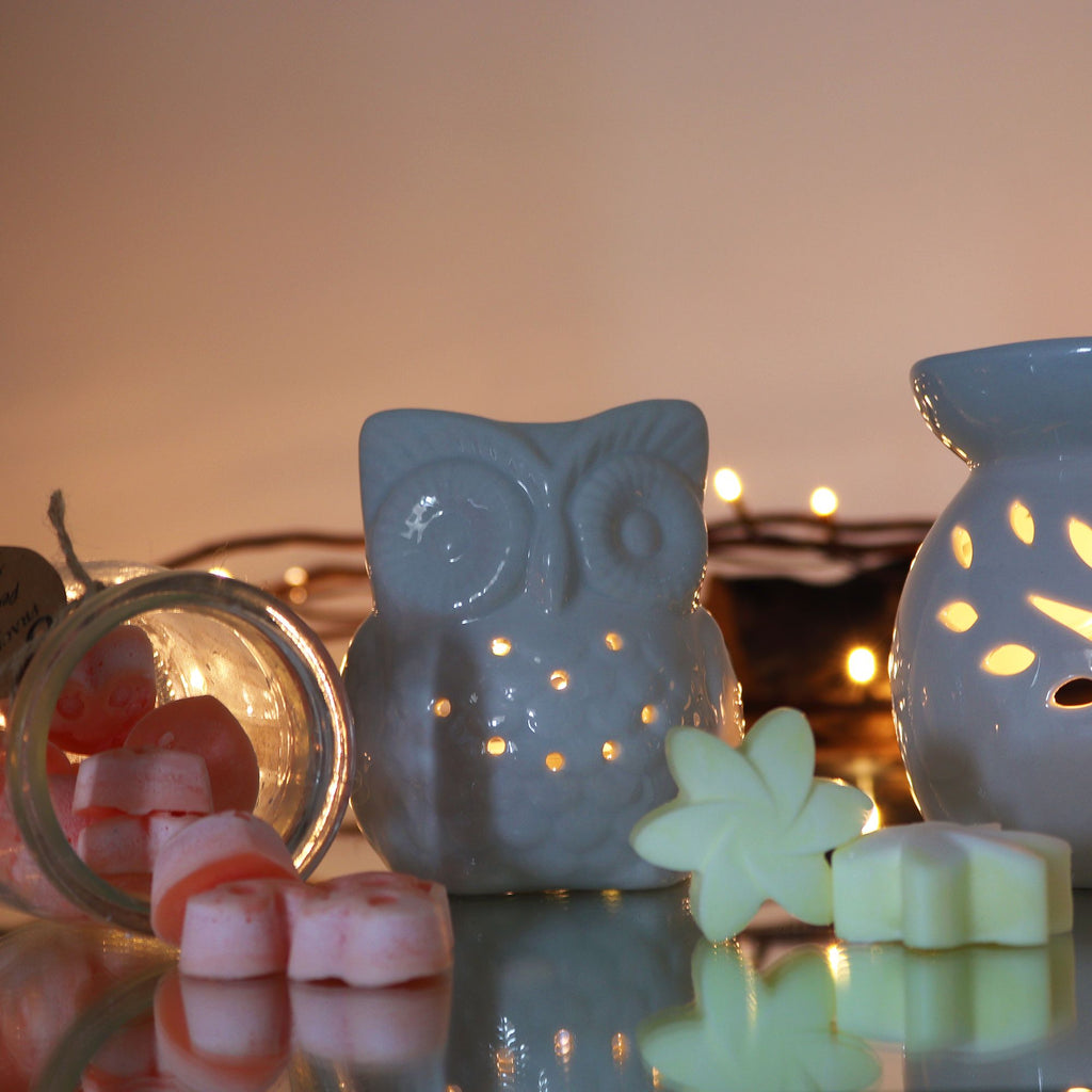 Classic White Oil Burner – Tall Owl – white oil burner, alternate product view 4