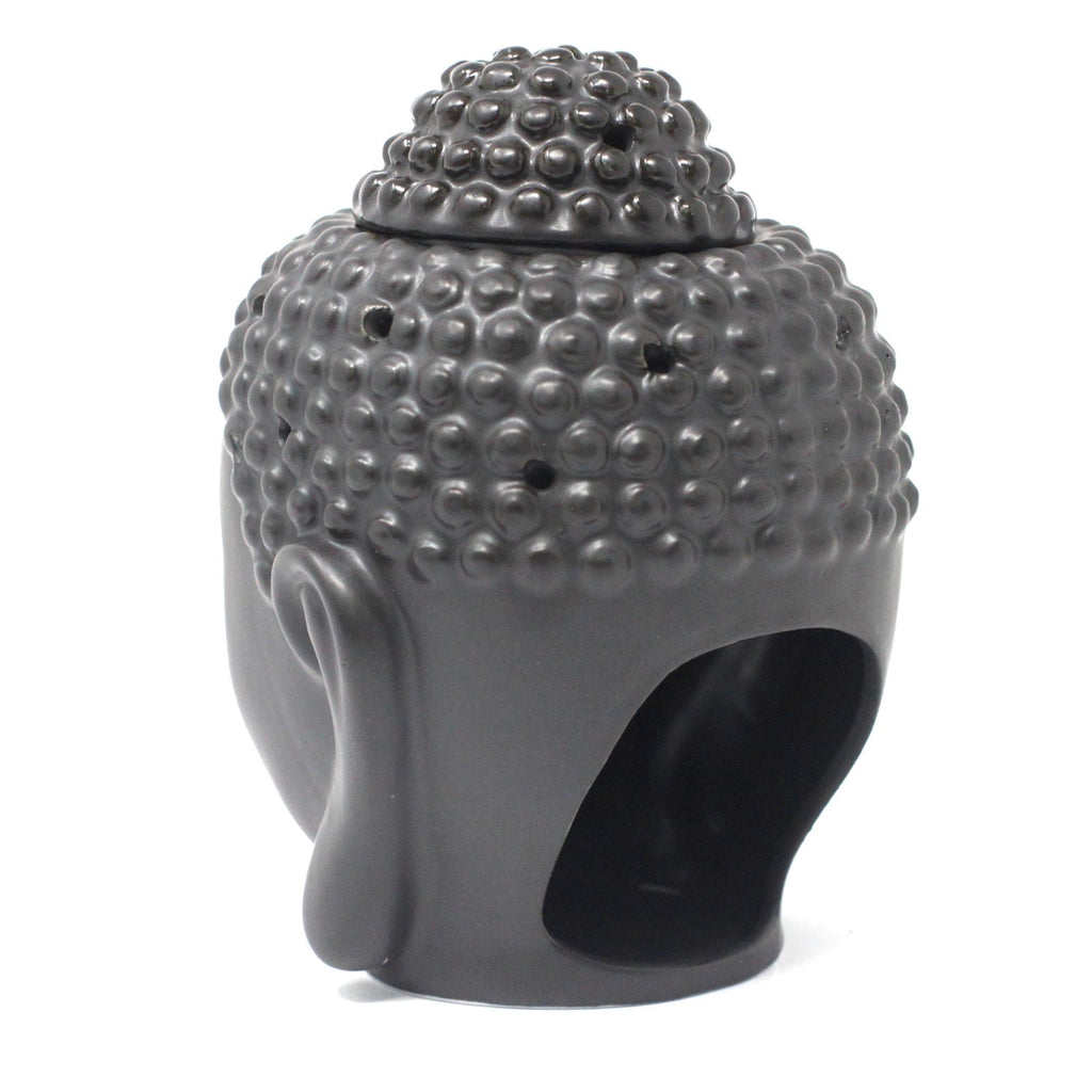 Buddah Head Oil Burner – Dark Brown – brown oil burner, alternate product view 4