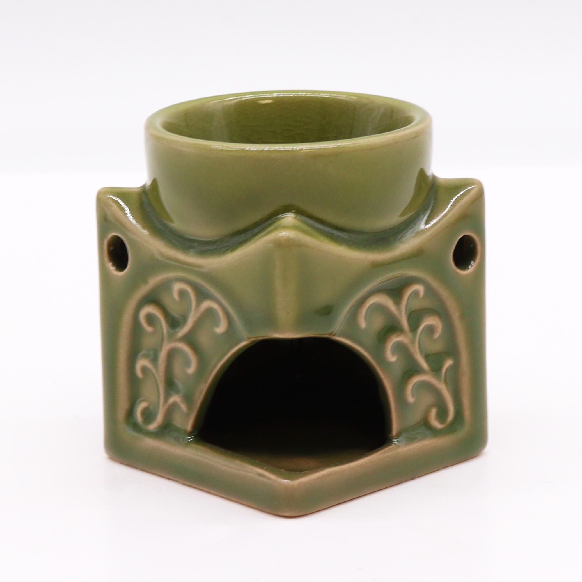 Square Buddha Burner – Light Jade – Oil Burner – oil burner, main product view