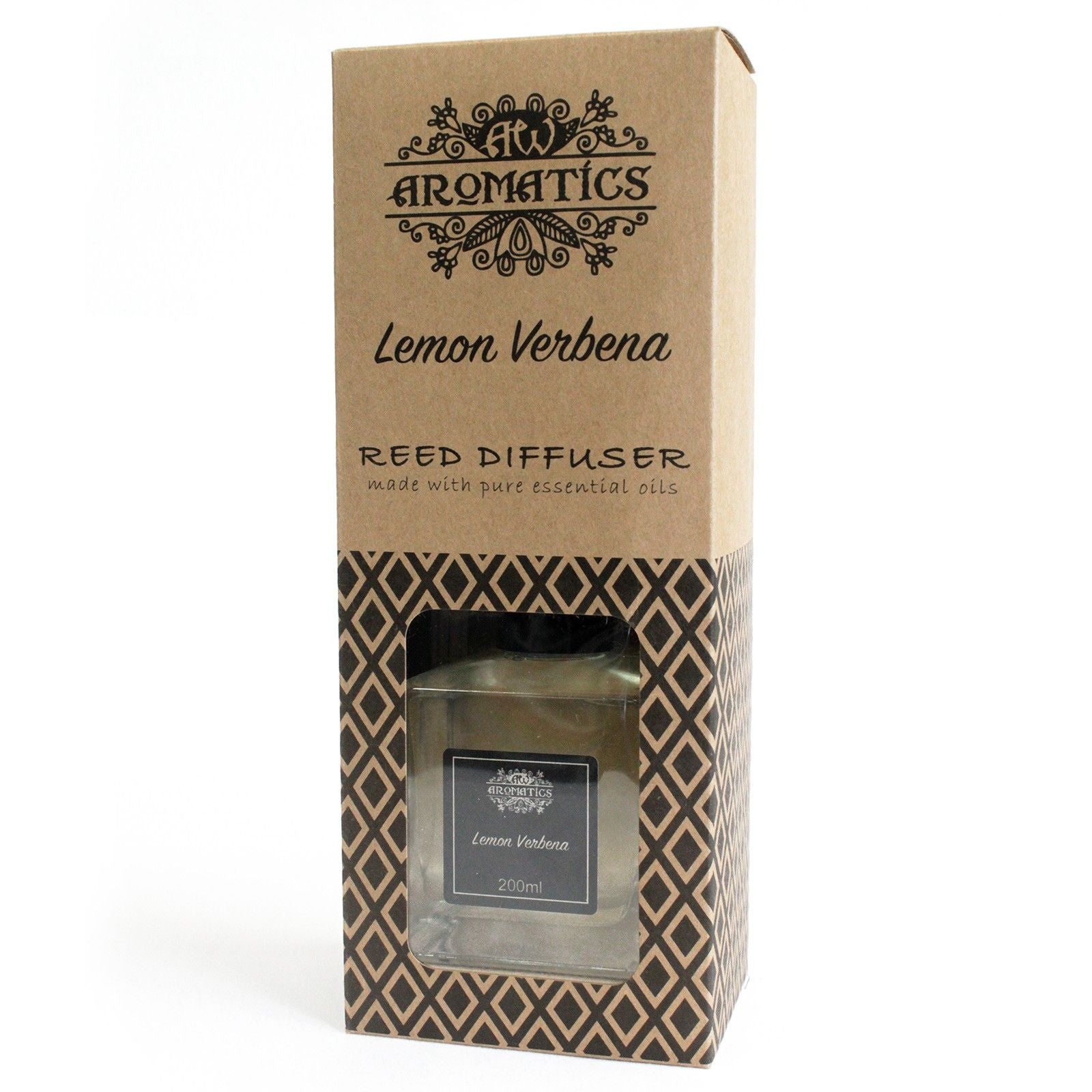 200ml Lemon Verbena Essential Oil Reed Diffuser – reed diffuser, alternate product view 4