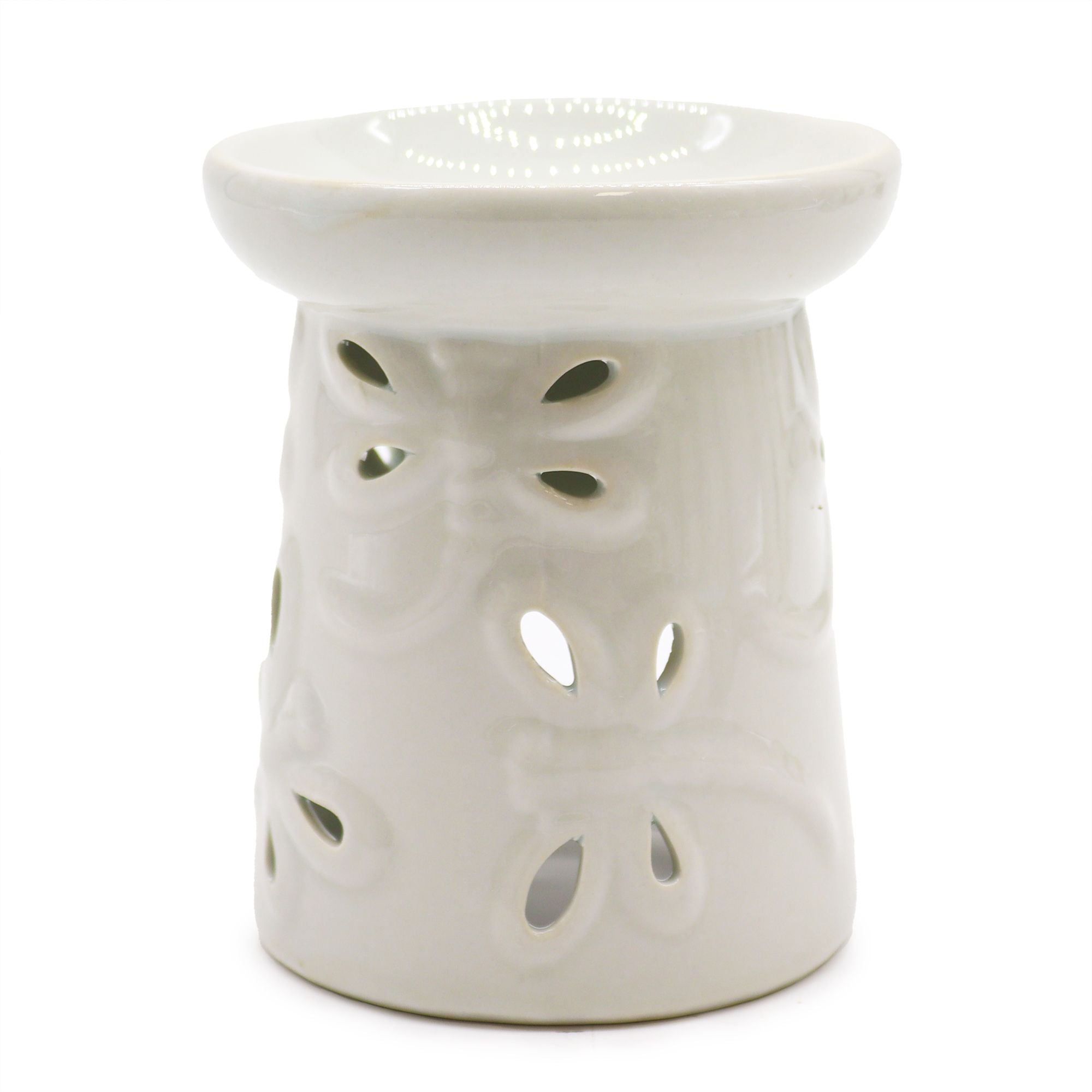 Classic White Oil Burner – Dragonfly – white oil burner, alternate product view 2