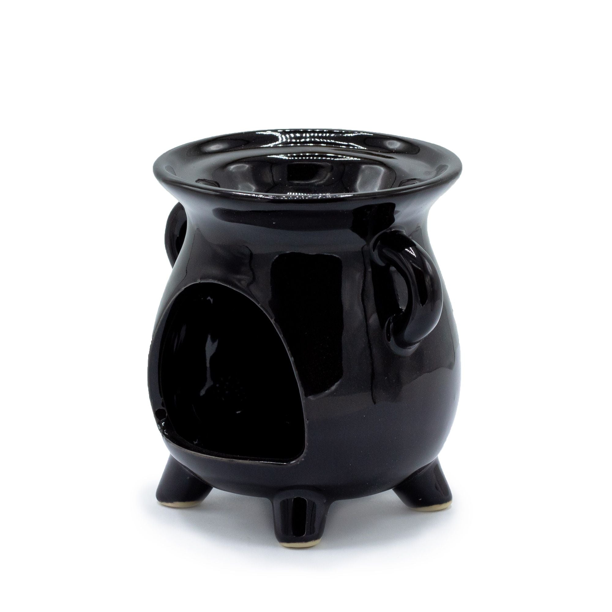 Cauldron Oil Burner – Tree of Life – Black – black oil burner, main product view